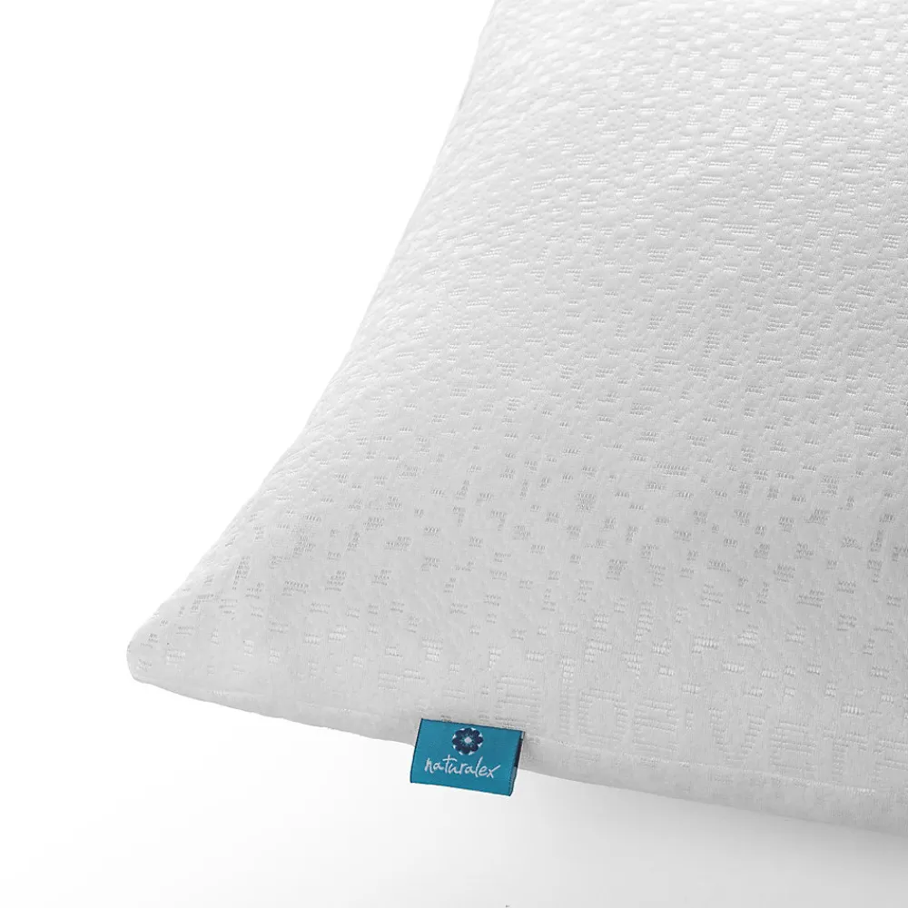 Lot 2 Oreillers 60x60 cm - Tissu Doux Aloe-Vera - Rembourrage copeaux de mousse HR - Mantien Souple>Naturalex