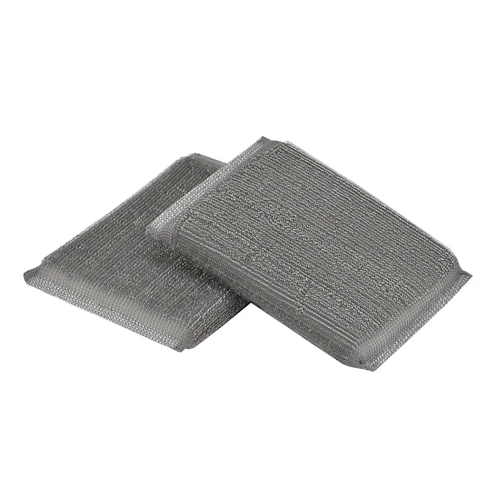 Lot 2 éponges à récurer gris argenté L.13 x l.2 x ep.9 cm* Eponge