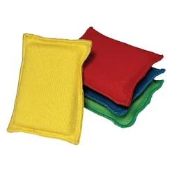 Passat Lot 4 éponges en microfibre recyclée double-face Virtu'O Clean Liseré Vert - jaune, bleu, vert, rouge L.16 x l.10 cm* Eponge