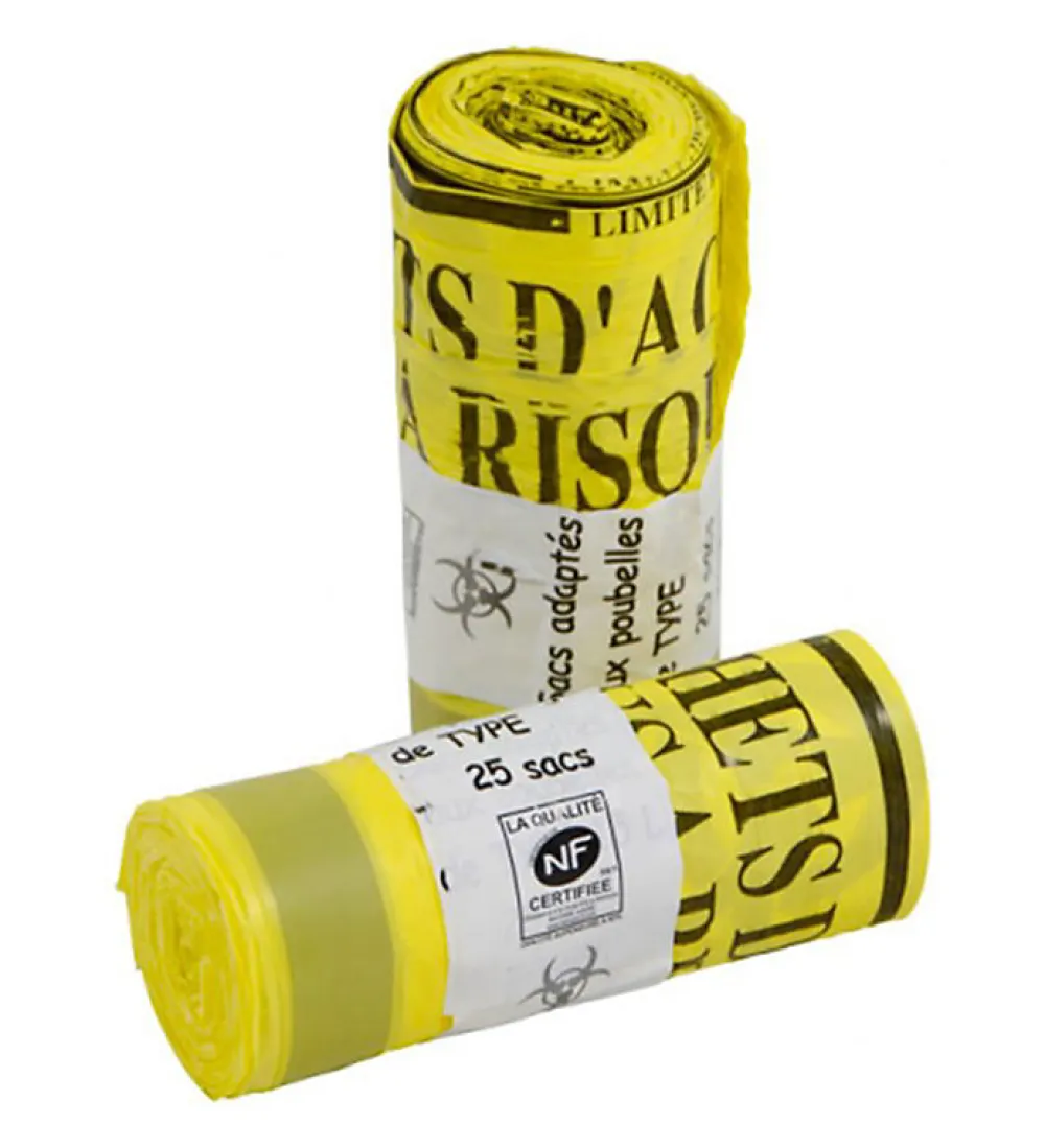 Lot 500 Sacs DASRI Jaune pour déchets à risques infectieux 15L 20L 100L Litres Taille - 20L-DASRI>Pro Et Discount