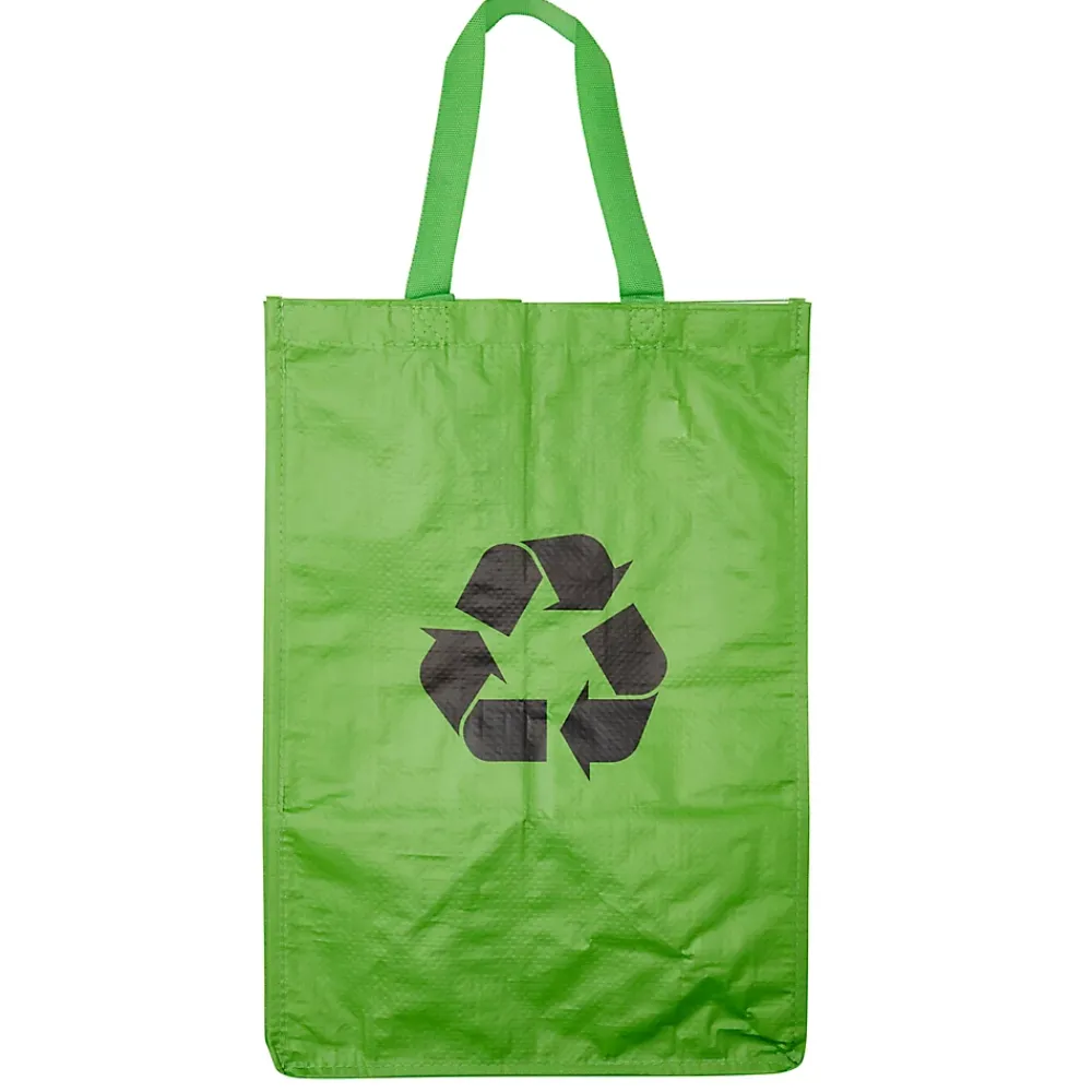 Lot 3 sacs de recyclage ménagers l.31 x H.44 cm bleu, vert et jaune* Sac Poubelle