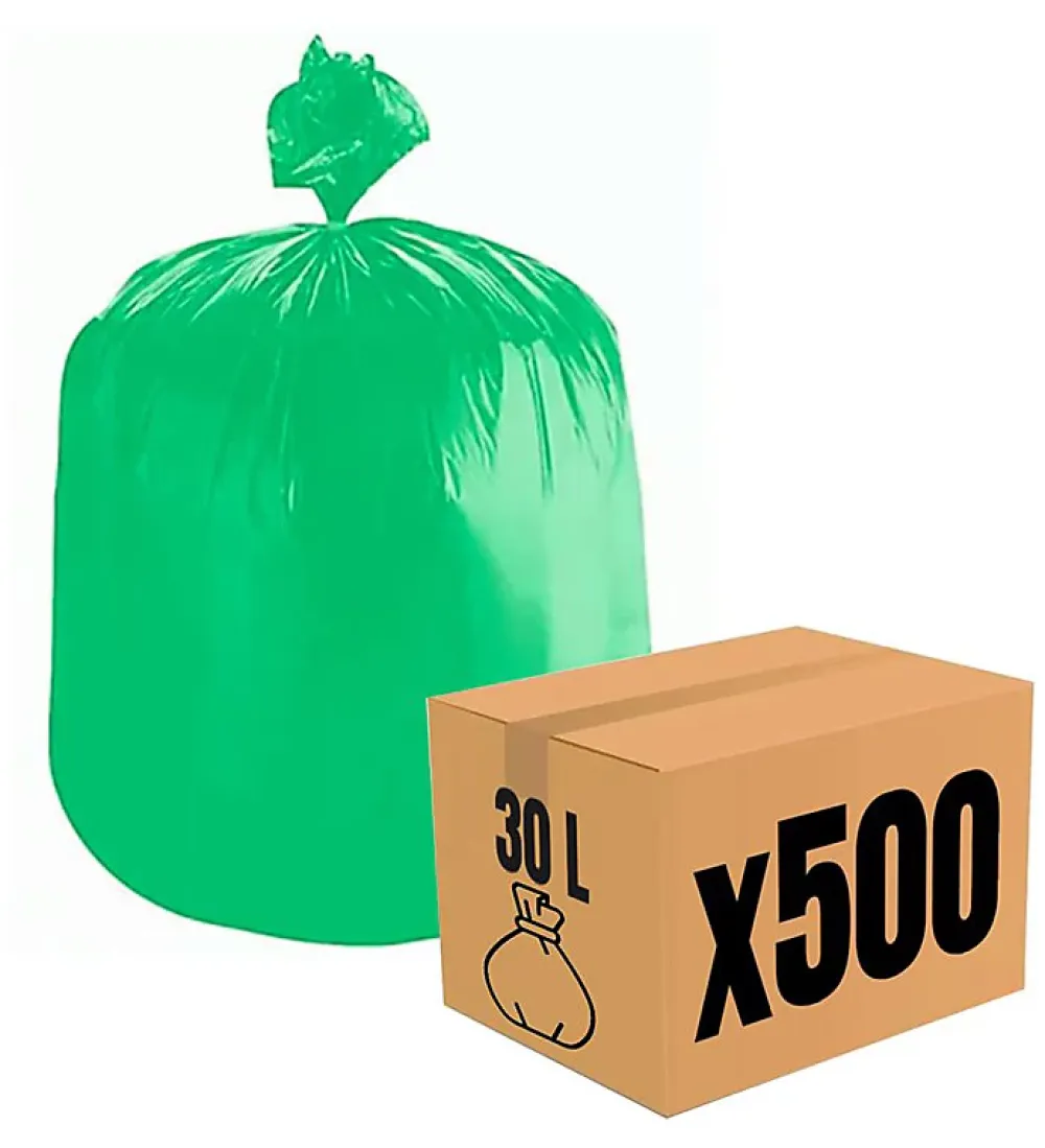Pro Et Discount Lot 500 sacs poubelle à déchet Rouleaux de 20L 30L 50L 100L 110L 130L Litres Taille - 30L-VERT* Sac Poubelle