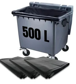 Pro Et Discount Lot 100 sacs poubelle à déchets Housses de conteneur 500L litres container à ordure* Sac Poubelle