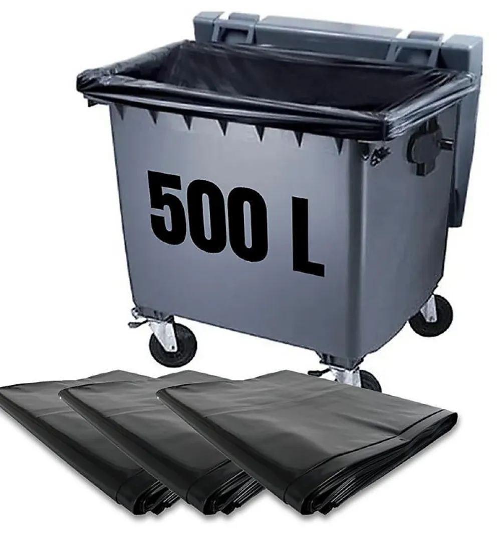 Pro Et Discount Lot 100 sacs poubelle à déchets Housses de conteneur 500L litres container à ordure* Sac Poubelle