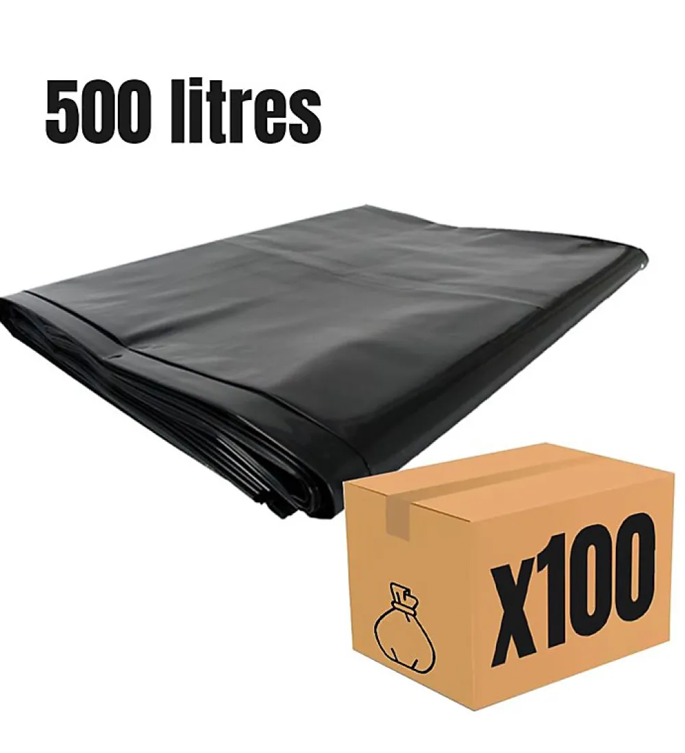 Pro Et Discount Lot 100 sacs poubelle à déchets Housses de conteneur 500L litres container à ordure* Sac Poubelle