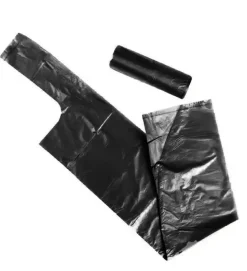 Lot 500 sacs poubelle noirs 110L litres avec anses rouleaux sac à déchets><noscript><img width=