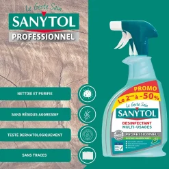Sanytol Lot 2 sprays désinfectants multi-usages 750ml* Produit Multi-Usages|Désinfectant