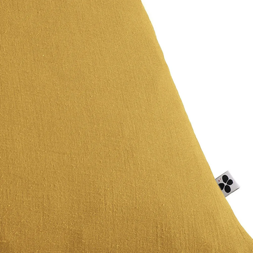 Meubletmoi Lot 2 taies d'oreillers 60x60 cm double gaze de coton jaune - PEPA 1* Taie D'Oreiller