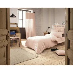 Meubletmoi Lot 2 taies d'oreillers 60x60 cm double gaze de coton rose - PEPA 1* Taie D'Oreiller