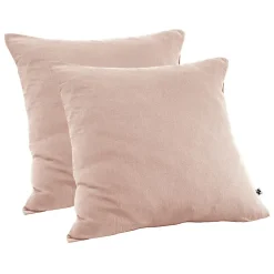 Meubletmoi Lot 2 taies d'oreillers 60x60 cm double gaze de coton rose - PEPA 1* Taie D'Oreiller