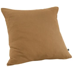 Meubletmoi Lot 2 taies d'oreillers 60x60 cm double gaze de coton camel - PEPA 1* Taie D'Oreiller