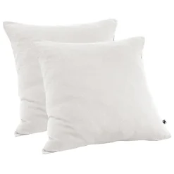 Meubletmoi Lot 2 taies d'oreillers 60x60 cm double gaze de coton blanc - PEPA 1* Taie D'Oreiller
