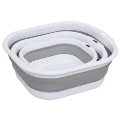 Lot de 3 Bassines Retractable Grises 3+5+10L - Gris-><noscript><img width=