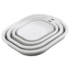 Lot de 3 Bassines Retractable Grises 3+5+10L - Gris-><noscript><img width=