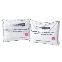 Lot de 2 Couettes Premium 4 saisons en duvet d'oie 9 + 4.5 Tog, 200 x 200 cm ->Homescapes Discount