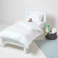 Homescapes Lot de 2 draps housse lit bébé en coton égyptien bio 400 fils blanc, 60 x 120 cm -* Drap Housse|Drap Housse