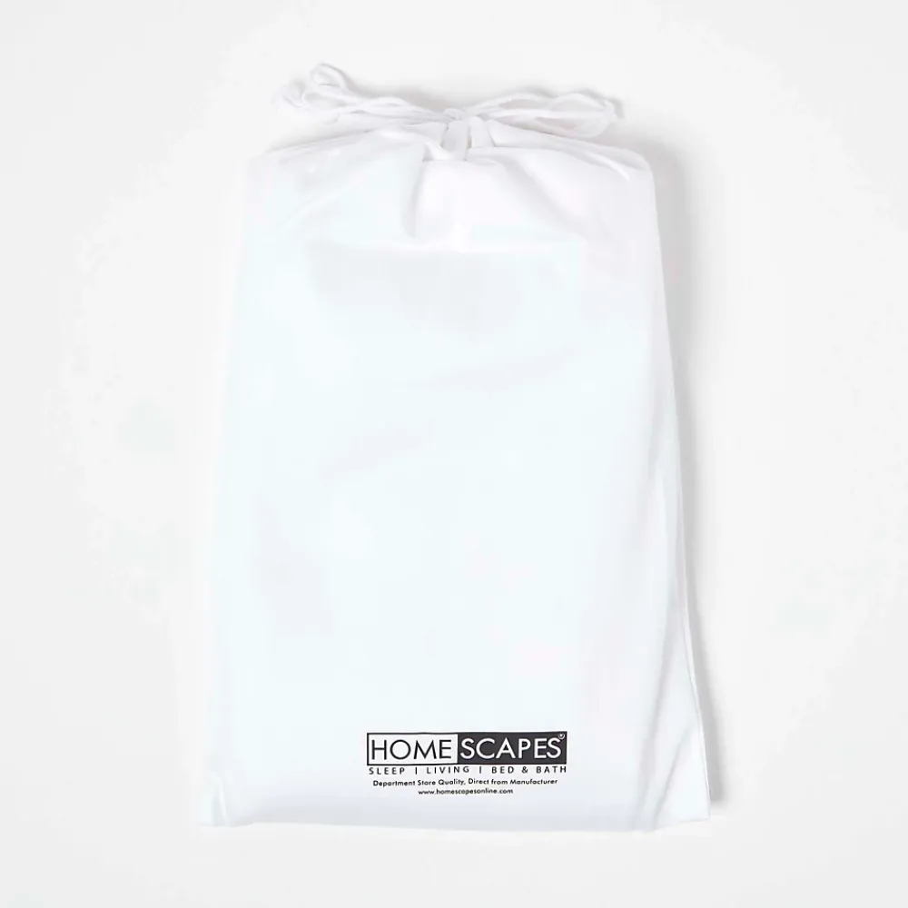 Homescapes Lot de 2 draps housse lit bébé en coton égyptien bio 400 fils blanc, 60 x 120 cm -* Drap Housse|Drap Housse