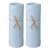 Coton Pur Lot de 2 Draps housse lit bébé 60 x 120 cm / 100% coton / 57 fils/cm² - 1 Ciel + 1 Ciel* Drap Housse|Drap Housse