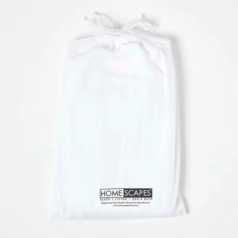 Lot de 2 draps housse lit bébé en coton égyptien 330 fils blanc, 60 x 120 cm ->Homescapes Outlet