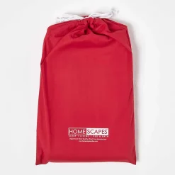 Homescapes Lot de 2 draps housse lit bébé en coton égyptien 200 fils rouge, 60 x 120 cm -* Drap Housse|Drap Housse
