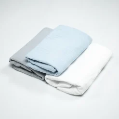Lot de 3 Draps housses couffin en gaze de coton Uni>Sevira Kids Online
