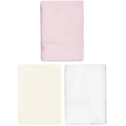Sevira Kids Lot de 3 Draps housses couffin en gaze de coton Pastel* Drap Housse|Drap Housse