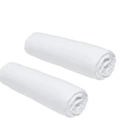 Lot de 2 draps housses TODAY Essential - 140 x 190 cm - 2 personnes - 100% Coton - Craie>Todays Tools