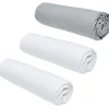Lot de 3 draps housses TODAY Essential - 140 x 190 cm - 2 personnes - 100% Coton - Craie/ Acier>Todays Tools Hot