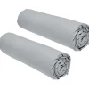 Lot de 2 draps housses TODAY Essential - 160 x 200 cm - 2 personnse 100% Coton - Acier>Todays Tools Sale