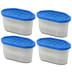 Lot de 4 déshumidificateur pour l'humidité, absorbeur d'humidité 180 gr, capacité 350 ml - L 15 x Profondeur 8.5 x Hauteur 8.5 cm>Juanio Sale