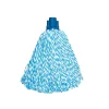 Lot de 24 franges à serpillière de rechange en microfibre Bleu>MSV Best