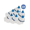MSV Lot de 24 franges en coton 185g doublé blanc* Serpillère
