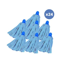 MSV Lot de 24 franges en coton blanc 250g* Serpillère
