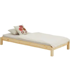 Idimex Lot de 2 lits superposables 90x190 cm RINO en pin massif, vernis naturel* Lit Avec Rangement