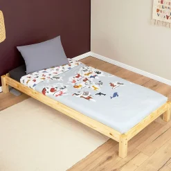 Idimex Lot de 2 lits superposables 90x190 cm RINO en pin massif, vernis naturel* Lit Avec Rangement