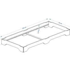 Idimex Lot de 2 lits superposables RONNY en pin, 90 x 200 cm, vernis naturel* Lit Avec Rangement