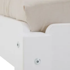 Lot de 2 lits superposables 80x190 cm RINO en pin massif lasuré blanc><noscript><img width=