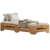 Lot de 2 lits superposables RONNY en bois massif 90 x 200 cm - Coloris chêne>Idimex Sale