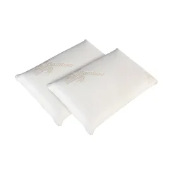 Olympe Literie Lot de 2 oreillers Bamboo 40x60 cm Mémoire de forme* Oreiller Mémoire De Forme
