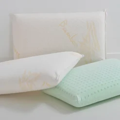 Olympe Literie Lot de 2 oreillers Bamboo 40x60 cm Mémoire de forme* Oreiller Mémoire De Forme