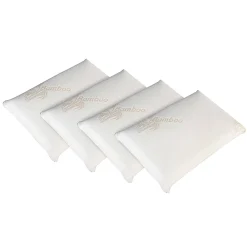 Olympe Literie Lot de 4 oreillers Bamboo 40x60 cm Mémoire de forme* Oreiller Mémoire De Forme