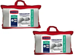 Lot de 2 oreillers - maintien parfait tête - indéformable - L. 52 x H.32 cm - PERFECT POSITION><noscript><img width=