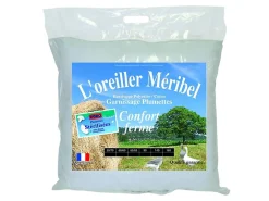 Dodo Lot de 2 oreillers naturels fermes plumettes - 60x60 cm - MERIBEL* Oreiller Ferme