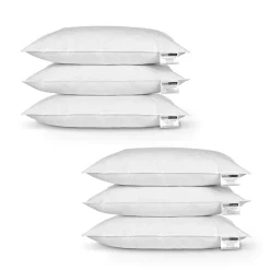 Lot de 6 oreillers en plumes de canard, 50 x 75 cm ->Homescapes Best