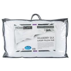 Homescapes Lot de 2 oreillers en soie de mûriers, 50 x 75 cm -* Oreiller Moelleux
