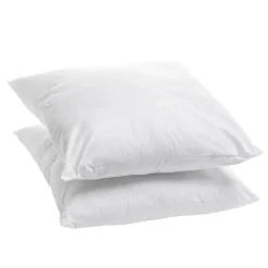 Lot de 2 Oreillers Ferme 60x60cm COTON BIO>Bleu Calin Discount