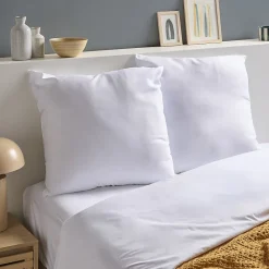 Bleu Calin Lot de 2 Oreillers Moelleux 60x60cm ANTI-ACARIENS* Oreiller Moelleux