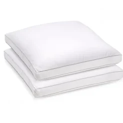 Bleu Calin Lot de 2 oreillers Souple 65x65cm SENSATION DUVET PREMIUM Gonflant* Oreiller Moelleux