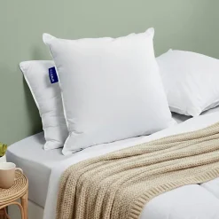 Bleu Calin Lot de 2 oreillers Souple 60x60cm SENSATION DUVET Gonflant* Oreiller Moelleux