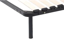 Vente-unique Lot de 4 pieds cylindriques pour cadre à lattes - Noirs - BOLGARE* Pied De Lit
